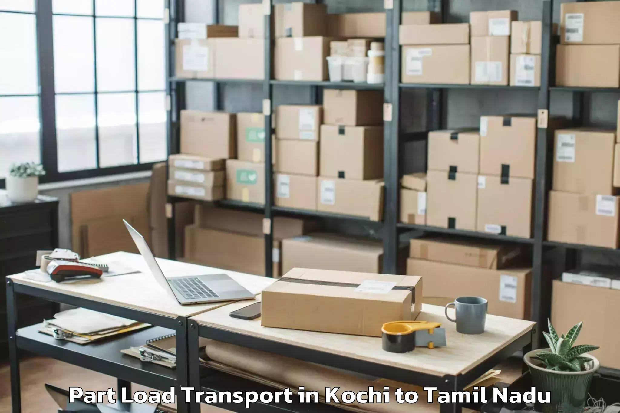 Professional Kochi to Kulittalai Part Load Transport